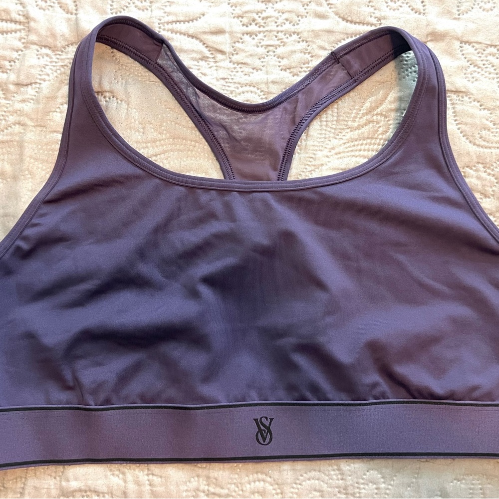 Victoria's Secret Purple Sports Bra with Racerback Design